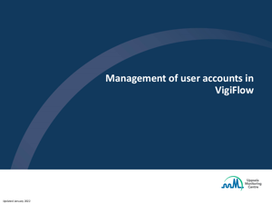 8. Management Of User Accounts In Vigiflow 2022